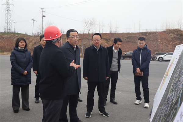 2月6日，黃山市委書(shū)記丁純一行調(diào)研富豐新城項(xiàng)目，汪凱書(shū)記，洪董陪同。1.jpg