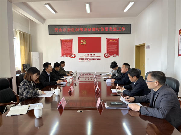 11月24日，黃山市委組織部部長(zhǎng)程峰率隊(duì)調(diào)研黃山徽投集團(tuán)黨建工作，洪董作匯報(bào).jpg