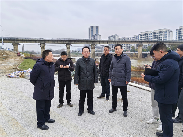 1月20日，汪凱書記到豐樂河環(huán)境整治項(xiàng)目進(jìn)行調(diào)研，洪董、張總陪同1。.jpg